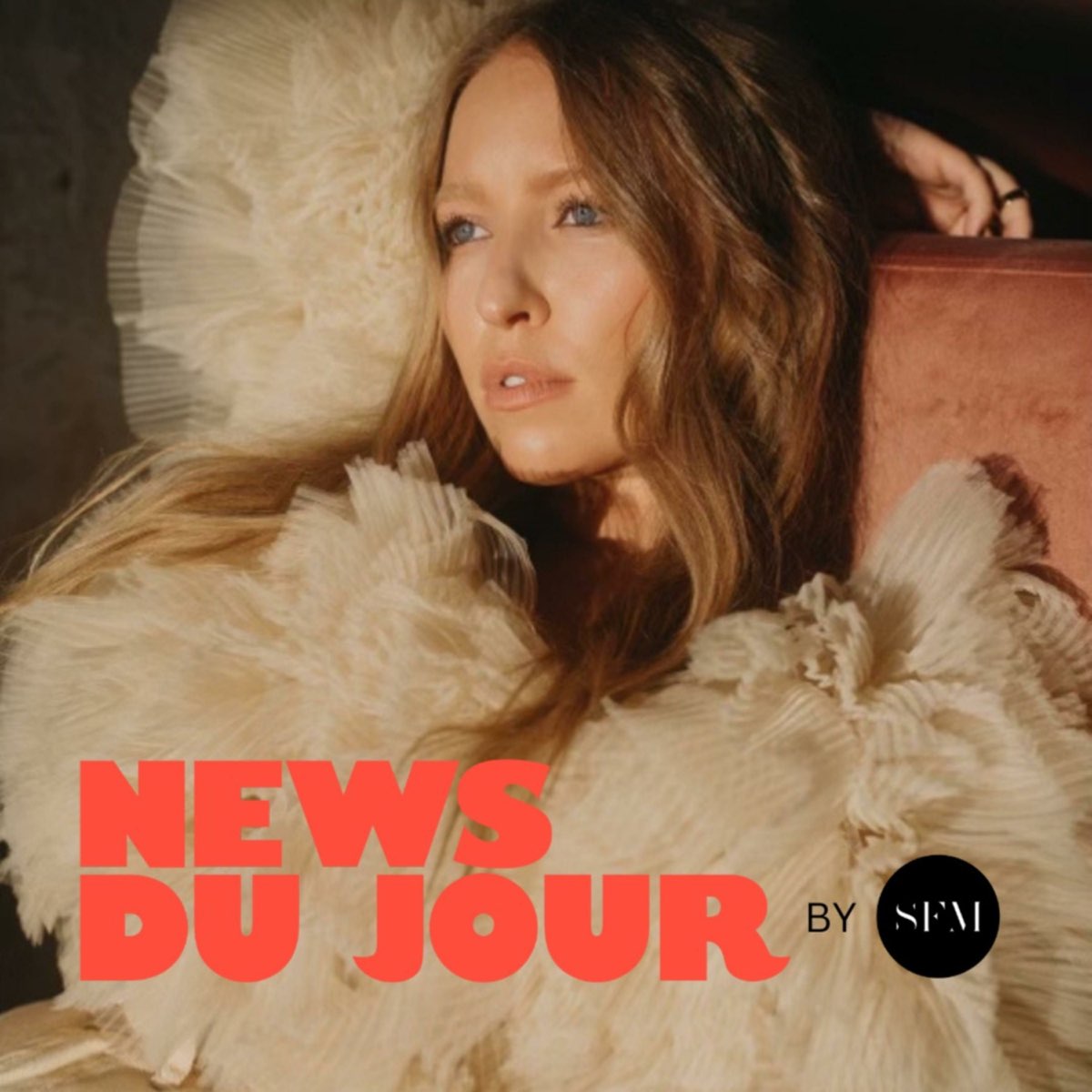Official News Du Jour podcast cover with host Annie Bowles