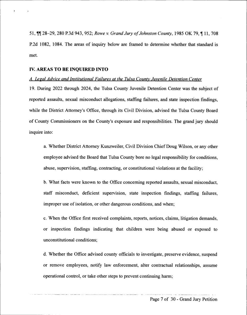 Original filed petition, PDF page 7, Area A